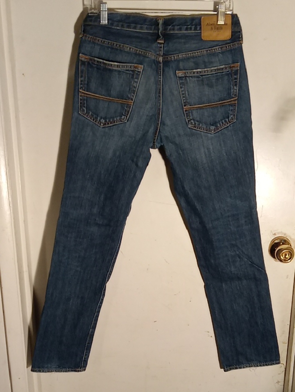 Abercrombie & Fitch Blue Like No Stretch Button Fly Leg In Seam 29 In